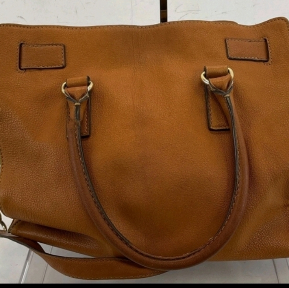 Michael Kors Large Hamilton Leather Satchel Bag - Picture 2 of 15